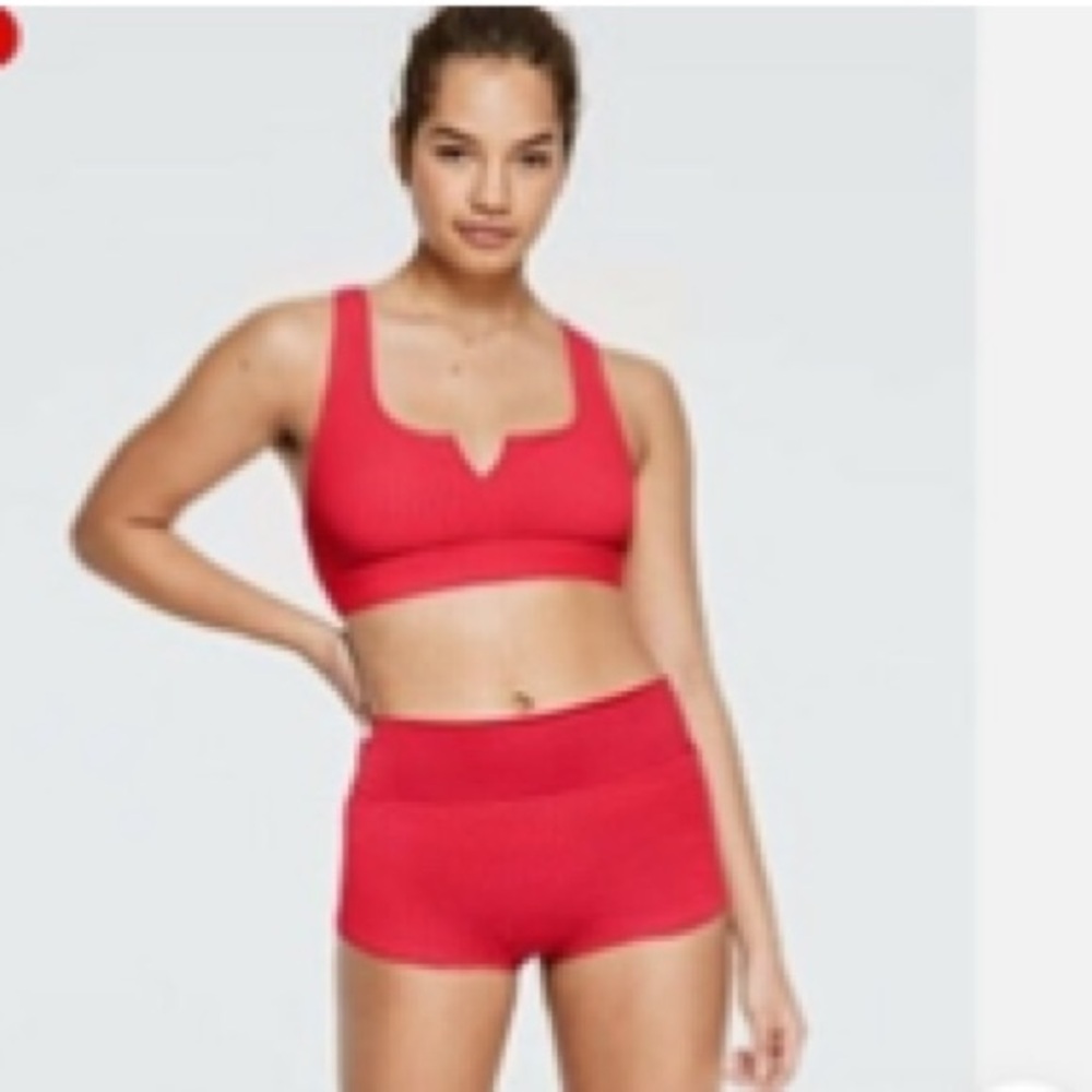 : Pink VS red swim to gym bottoms red! Nwot